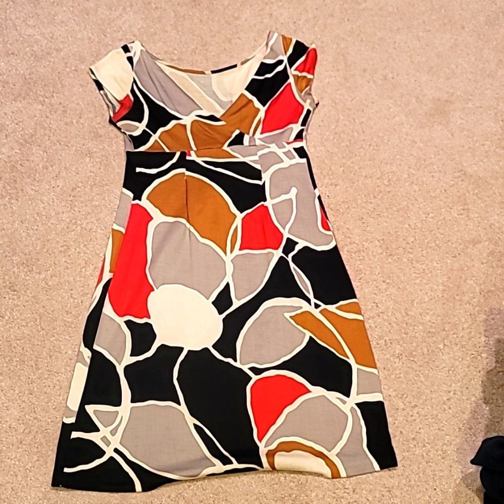 DVF capsleeve print dress